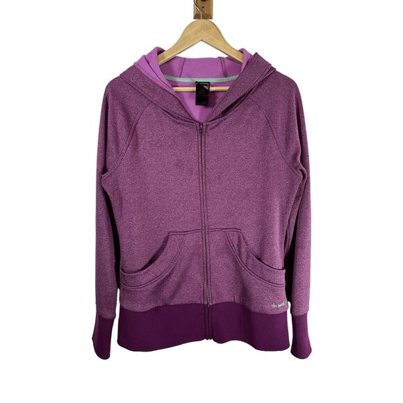 The North Face Womens M Full Zip Hoodie Sweater Jacket Long Sleeve Purple‎ - Picture 1 of 10